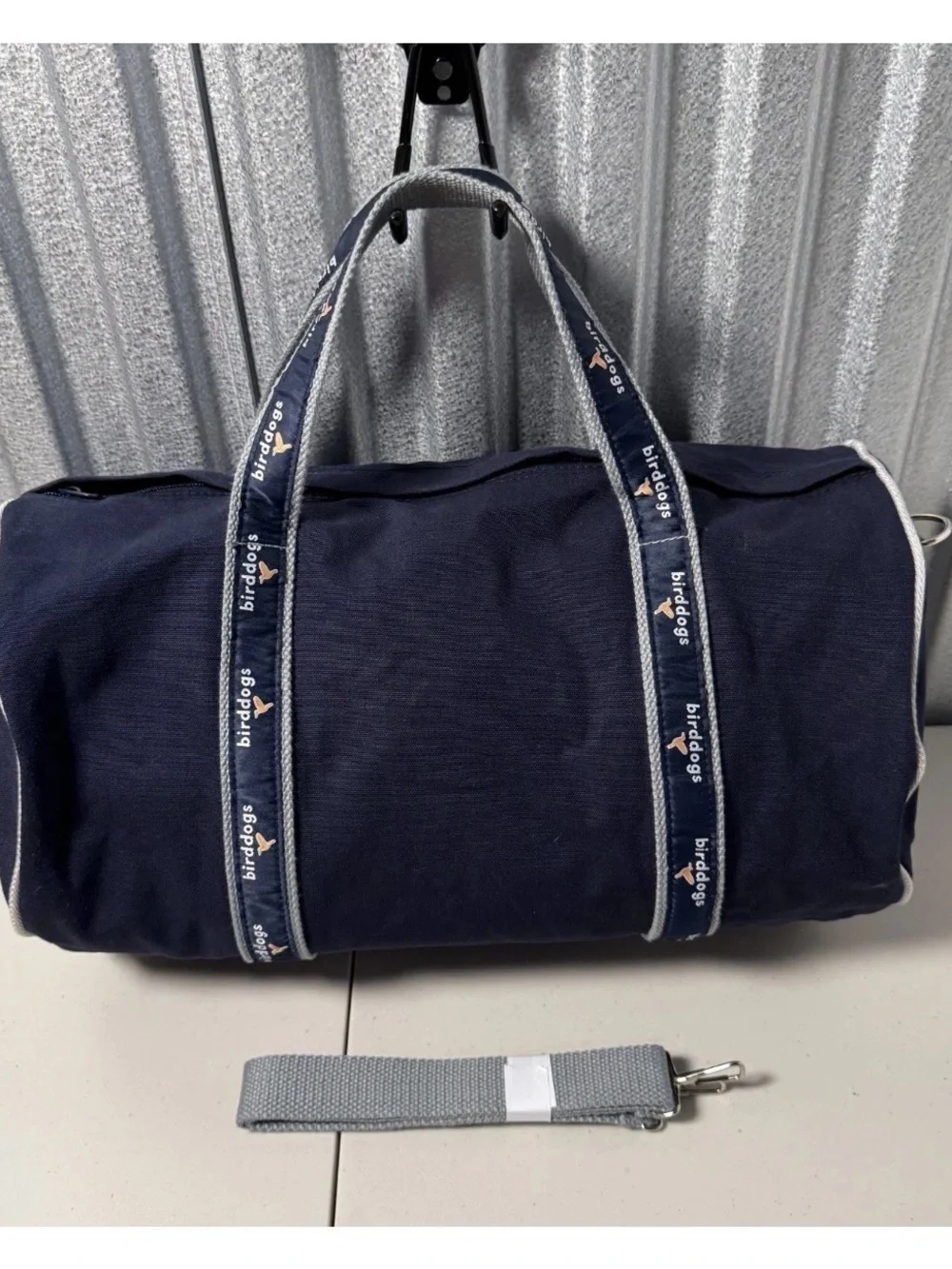 Birddogs Navy Canvas Duffel with Branded Straps